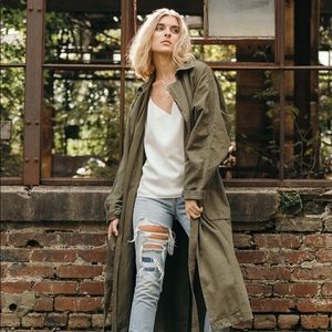 Grlfrnd Donna trench coat size M